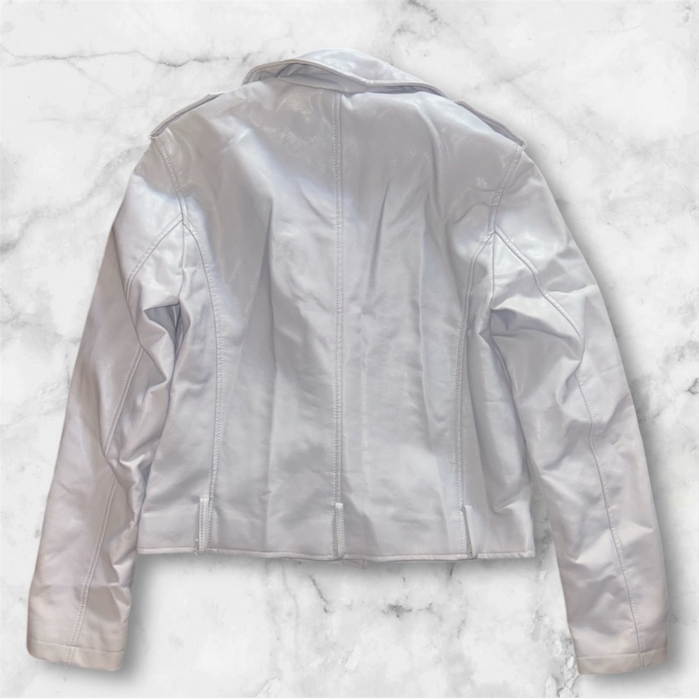 FOREVER 21 FAUX LEATHER MOTO BIKER JACKET WOMEN'S CUTE TAUPE SIZE SMALL (264) - Picture 2 of 6